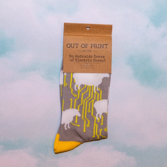 Out of Print "Do Androids Dream of Electric Sheep?" Socks – Size Small - Picture 1 of 1